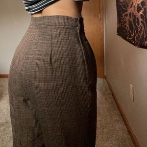 Gingham print trousers